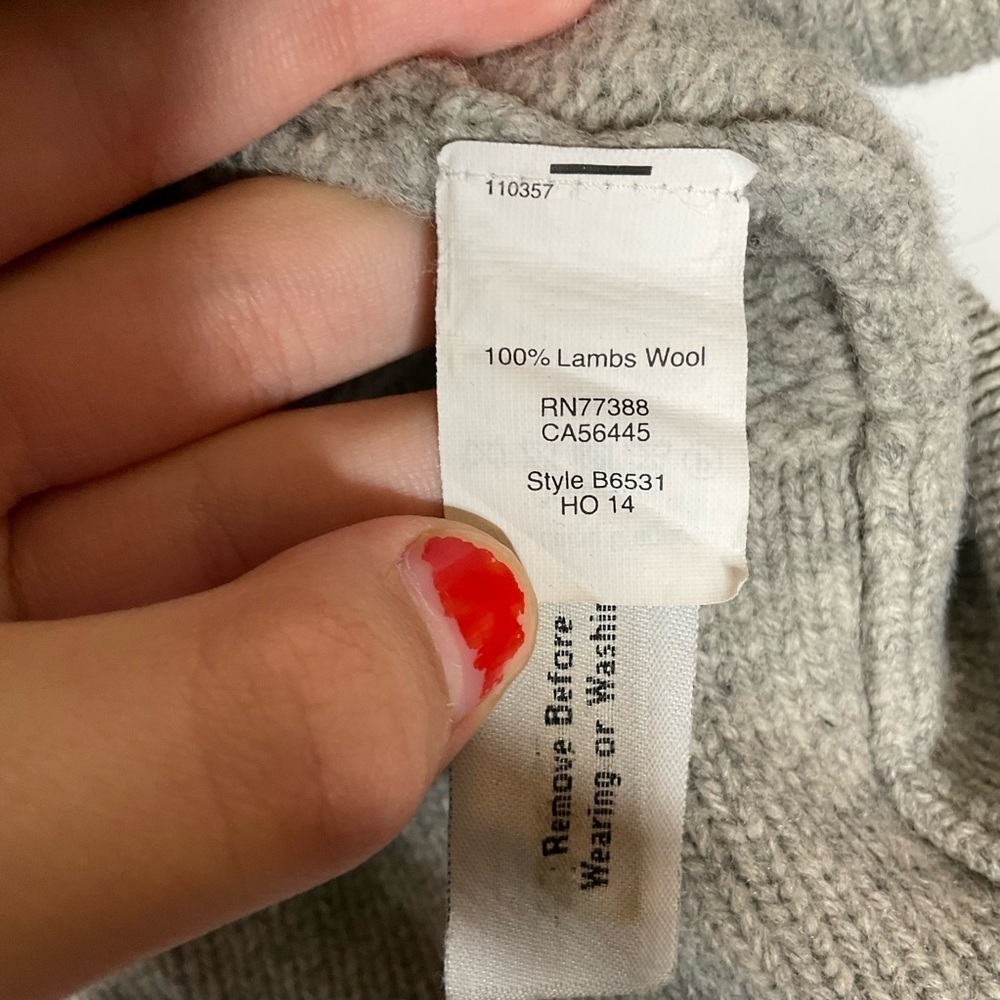 Madewell Lambs Wool Heather Gray Full Zip Jacket Size Large - Picture 4 of 4